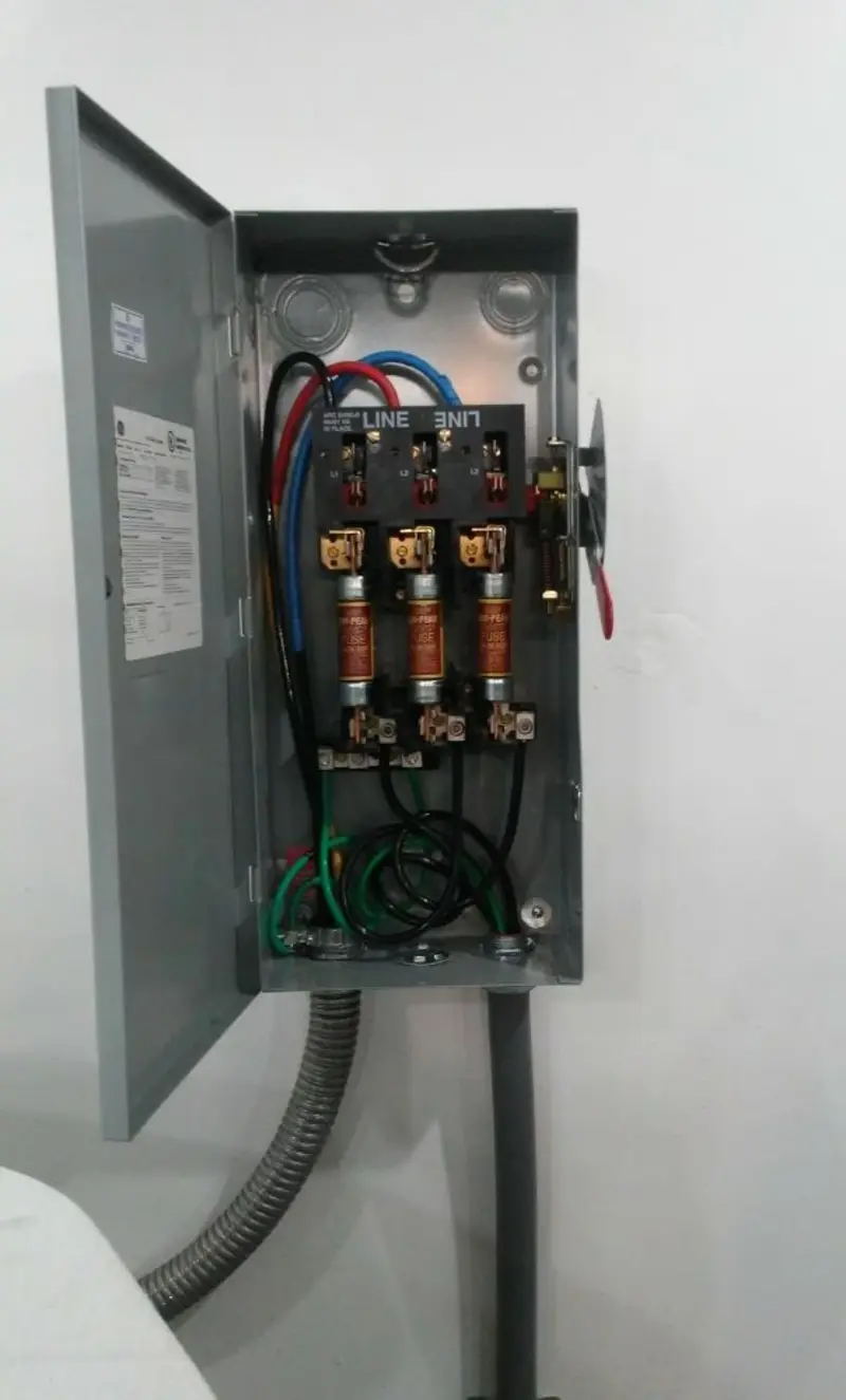 Three-phase disconnect switch installed for Electrical Wiring & Rewiring in Minster